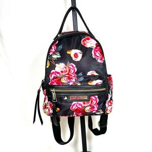 Juicy Couture Women's Backpack Purse Bag Multi Floral Rose Pattern